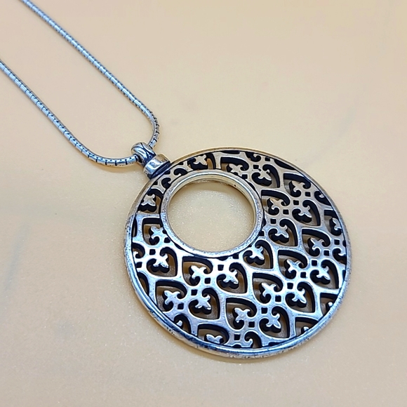 RARE! Brighton "LOS FELIZ" Set! Cut-Out Heart Pendant & Hinged Bangle Duo 💟 - Picture 5 of 14